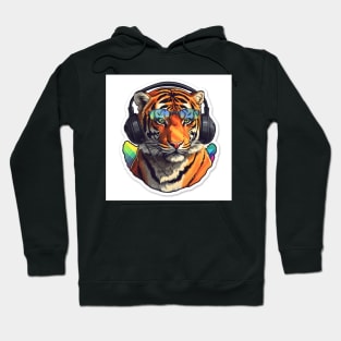 Tiger in Rainbow colors Hoodie